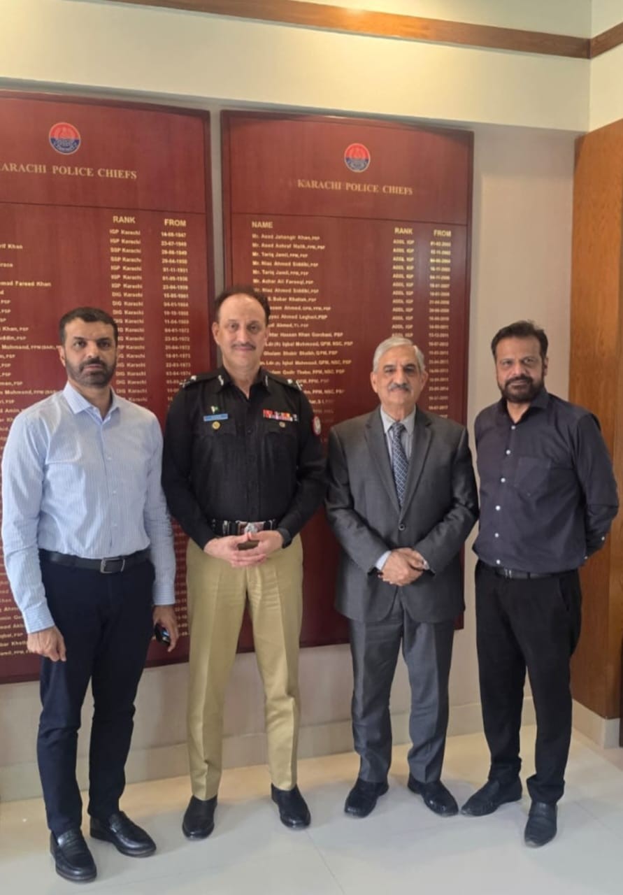 A meeting with the Additional Inspector General of Police, Karachi Range Azad Khan, PSP